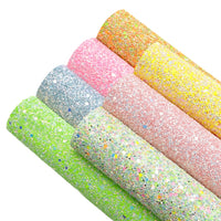 Pastel Fluorescent Chunky Glitter (Set of 7)