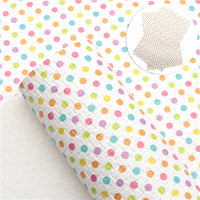 Pastel Polka Dot on Basket Weave