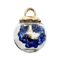 Flower & Crystal Filled Mini Glass Globe