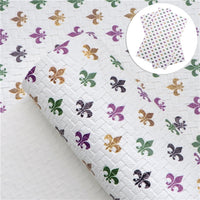 Fleur De Lis on Basket Weave